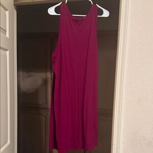 Sleeveless Burgundy Dress